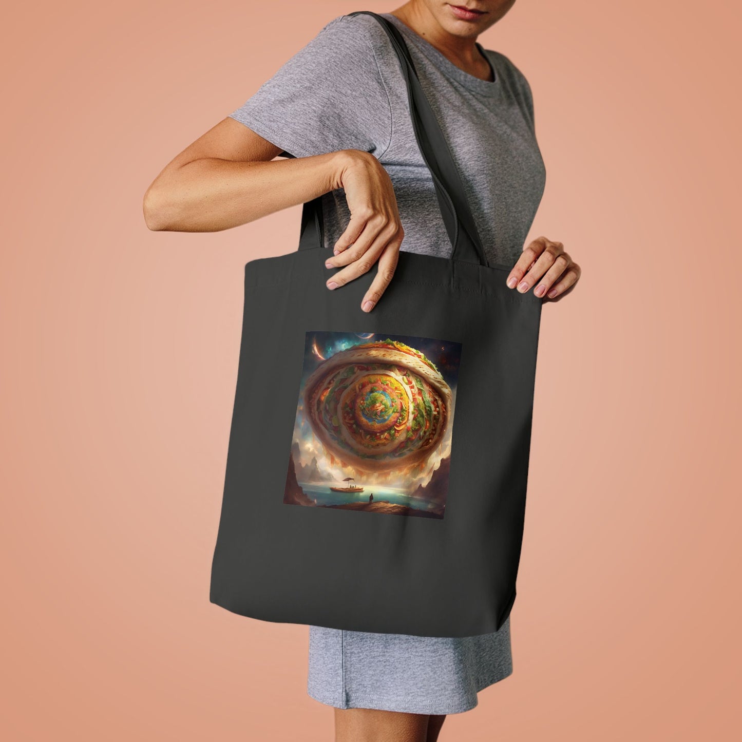 Cosmic Taco Portal Surreal Food Fantasy Art Tote Bag