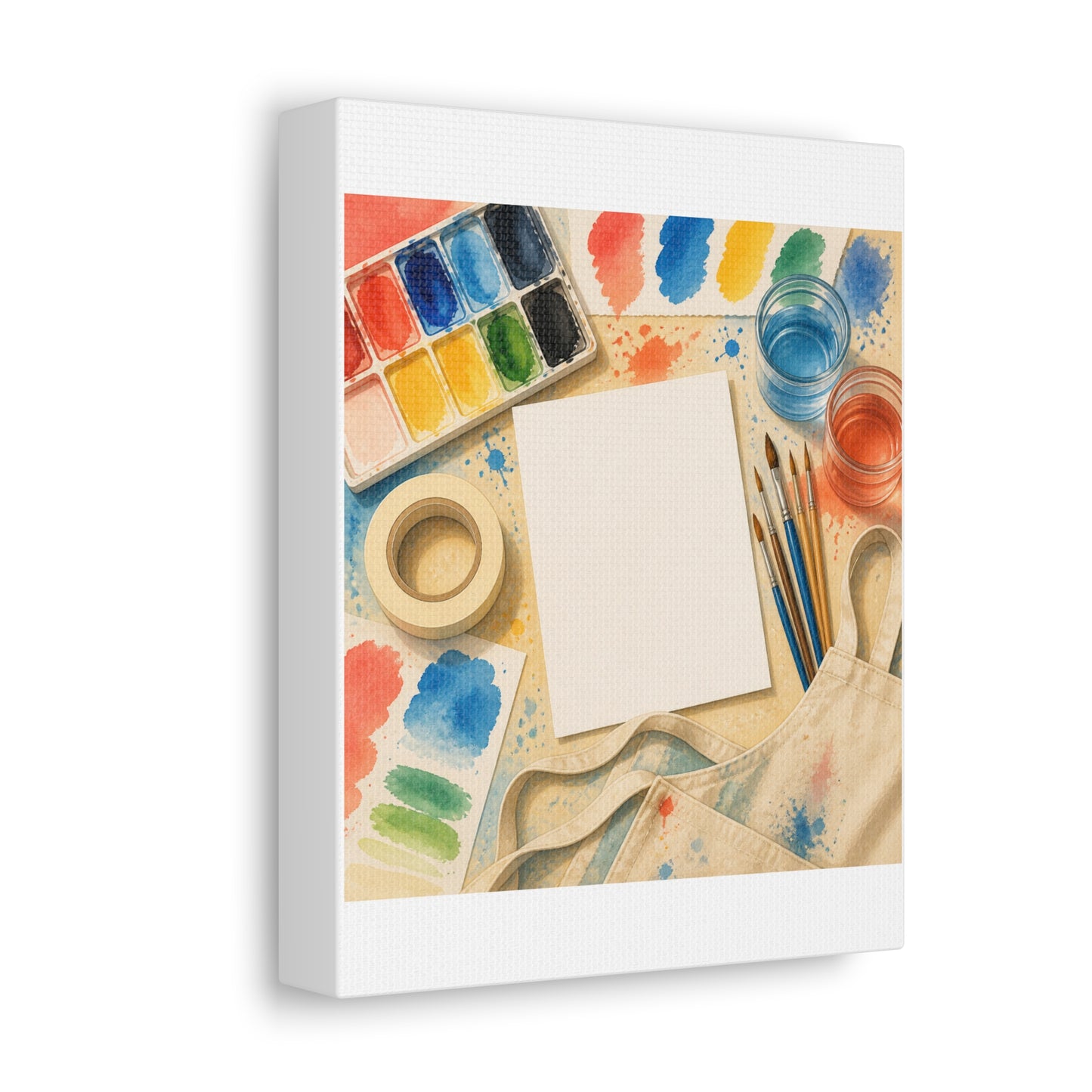 Bright Watercolor Painting Hobby Art Canvas Art