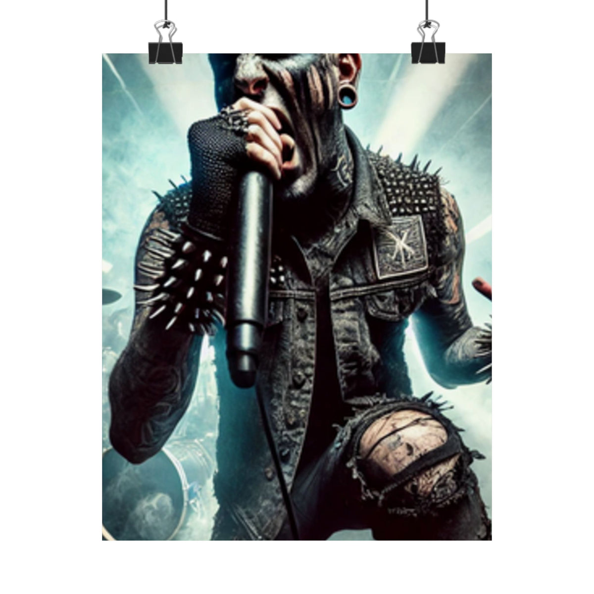 Punk Rock Vocalist Stage Energy Music Room Poster