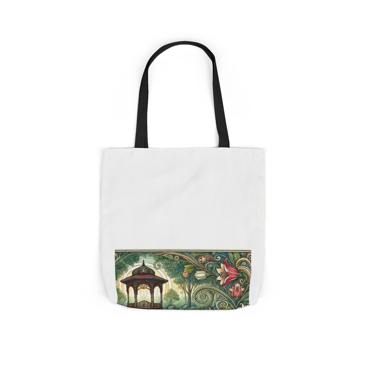 Botanical Gazebo Garden Art Nouveau Canvas Tote Bag