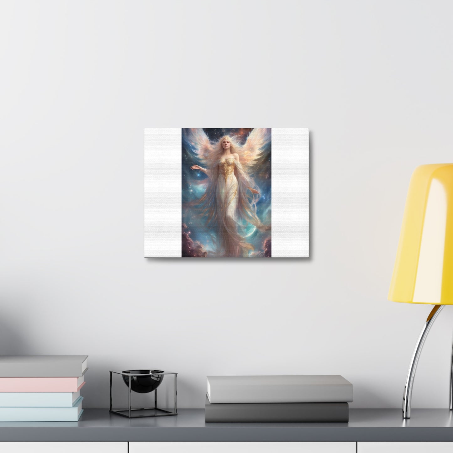 Celestial Winged Heroine Fantasy Portrait Canvas