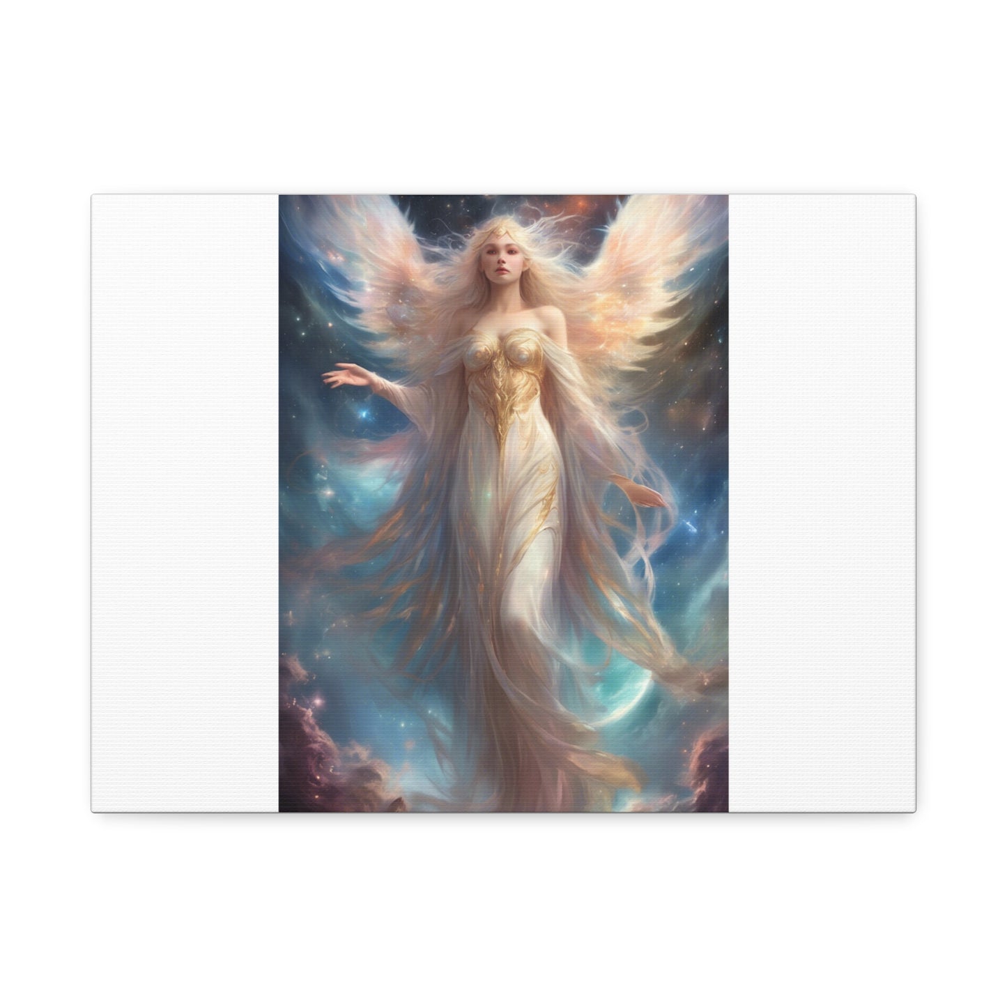Celestial Winged Heroine Fantasy Portrait Canvas