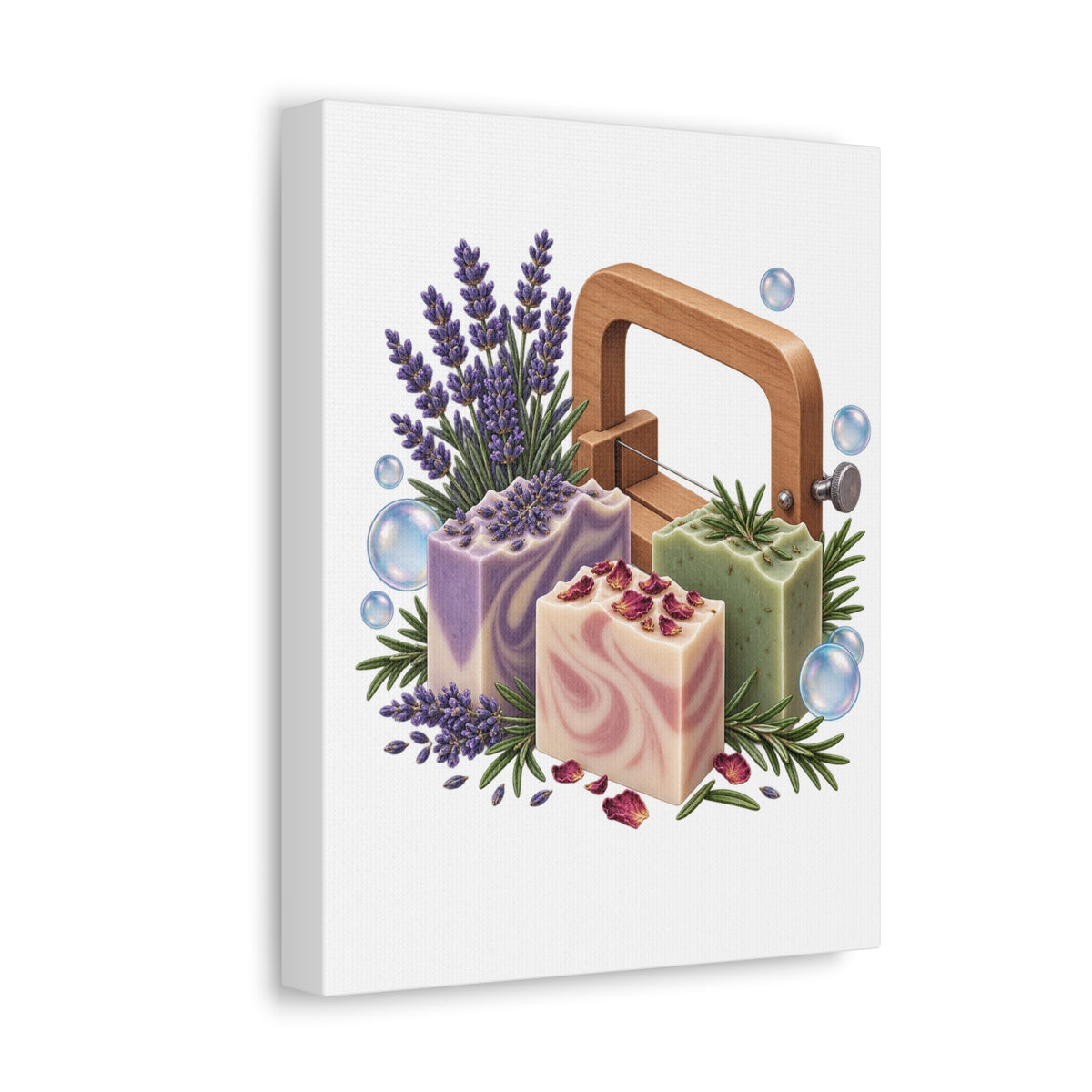 Botanical Soap Making Lavender and Herbs Canvas