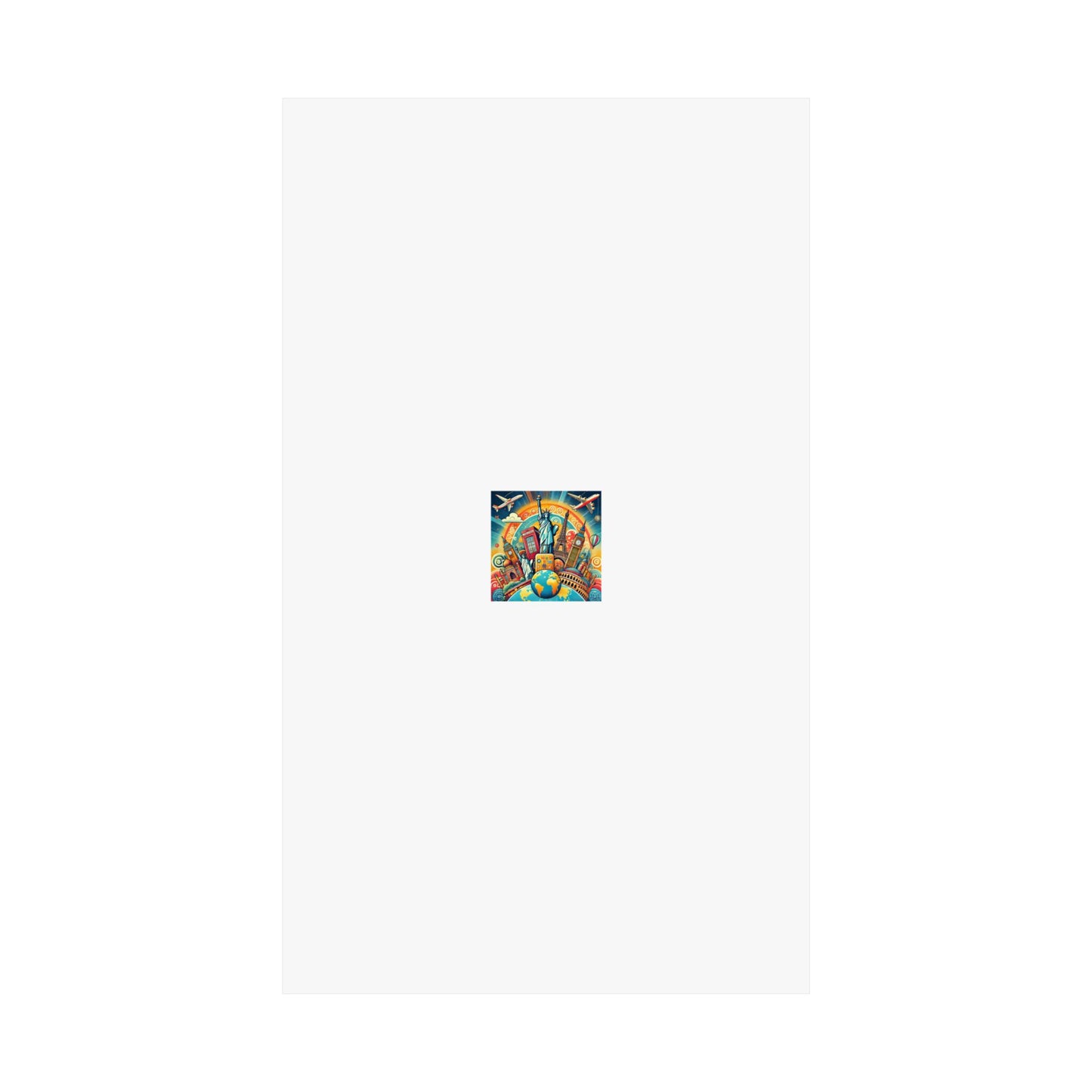 Global Landmark Adventure Collage Colorful Travel Poster