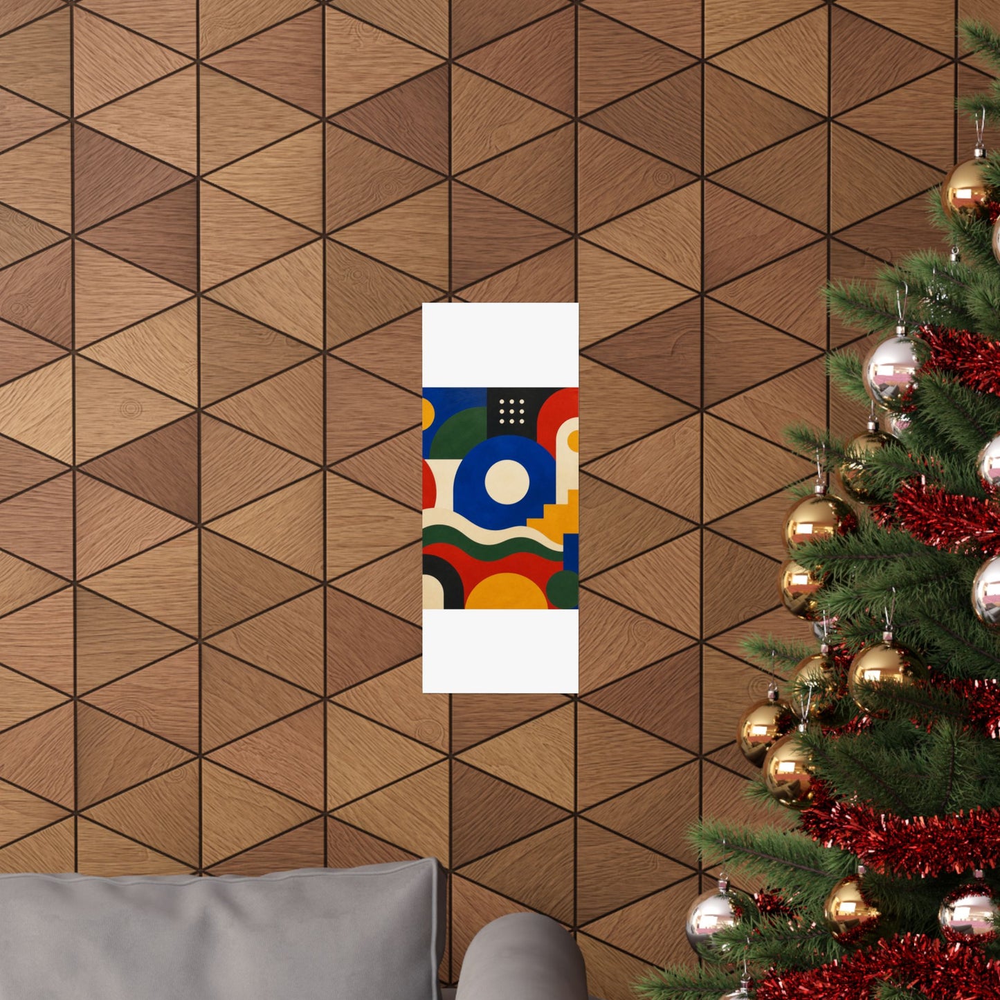 Bold Geometric Balance Abstract Art Poster