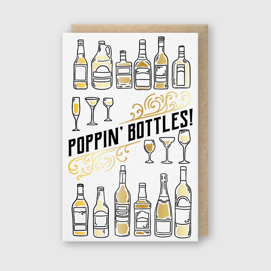 Poppin' Bottles Foil Greeting Card