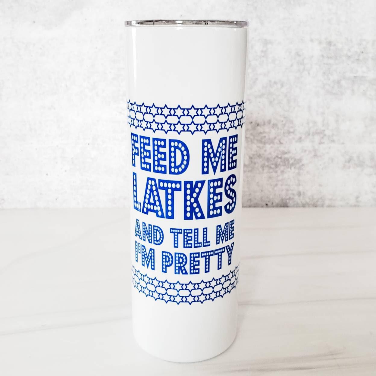 Funny 20 Oz Skinny Hanukkah Tall Tumbler