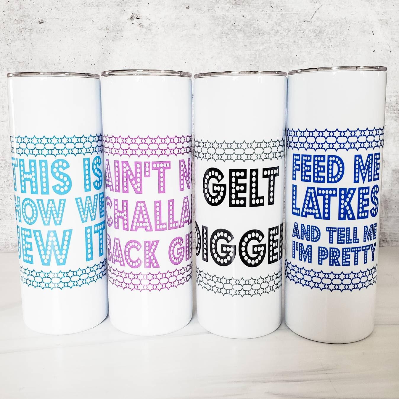 Funny 20 Oz Skinny Hanukkah Tall Tumbler