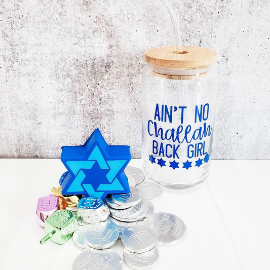 Ain't No Challah Back Girl Self Care Gift Glass Cup