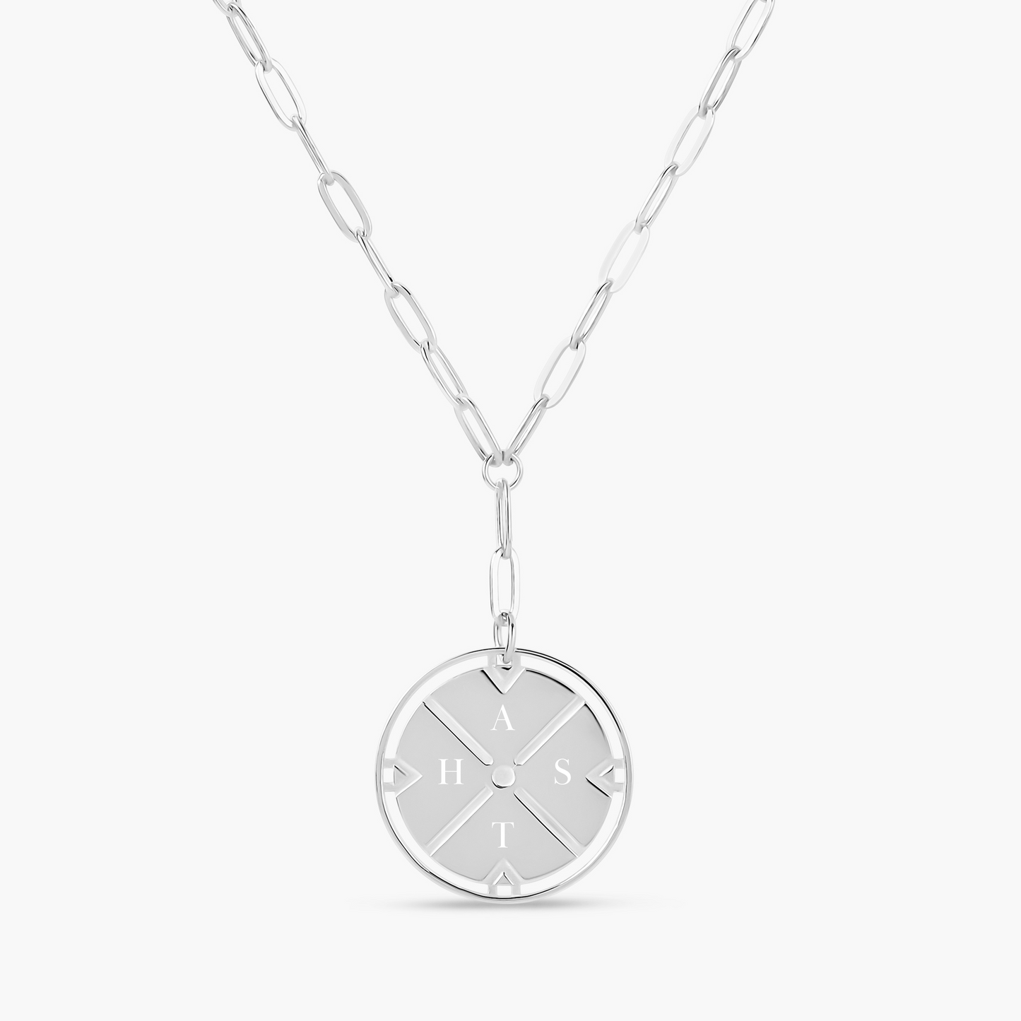Engraved Compass Pendant