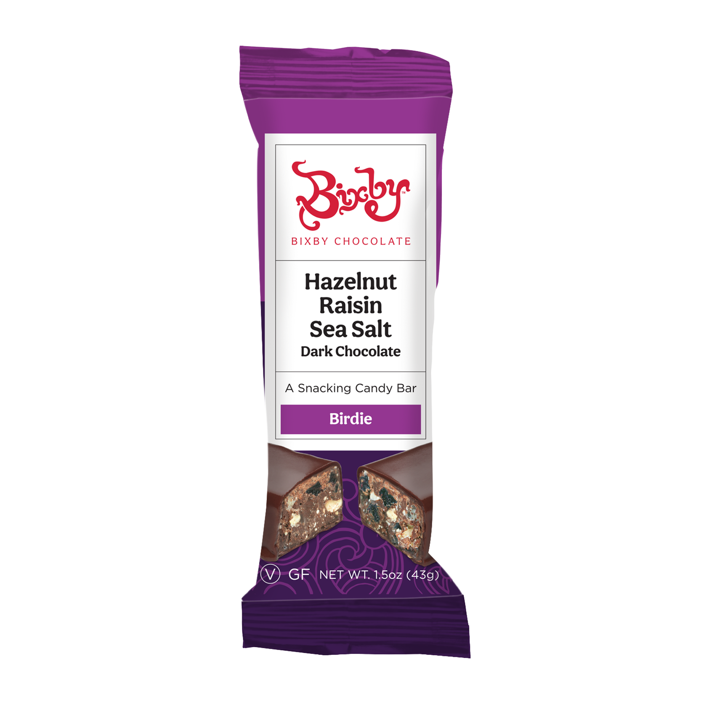 Birdie - Dark Chocolate + Hazelnuts + Raisins + Maine Sea Salt (Vegan)