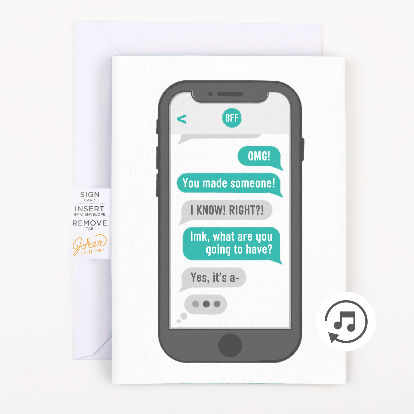 Endless Gender Reveal Card with Fake Off Button