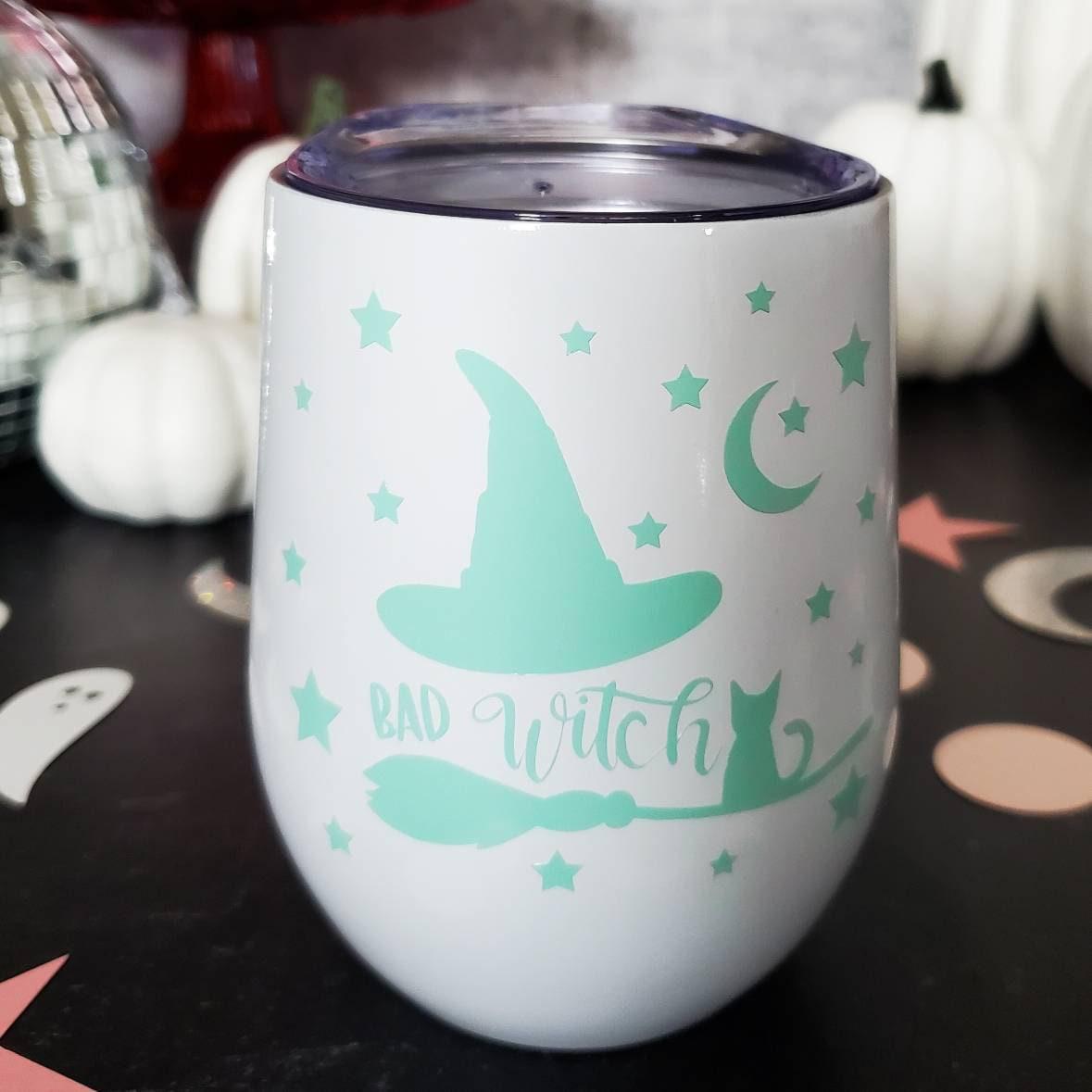 Bad Witch Pastel Halloween Wine Tumbler