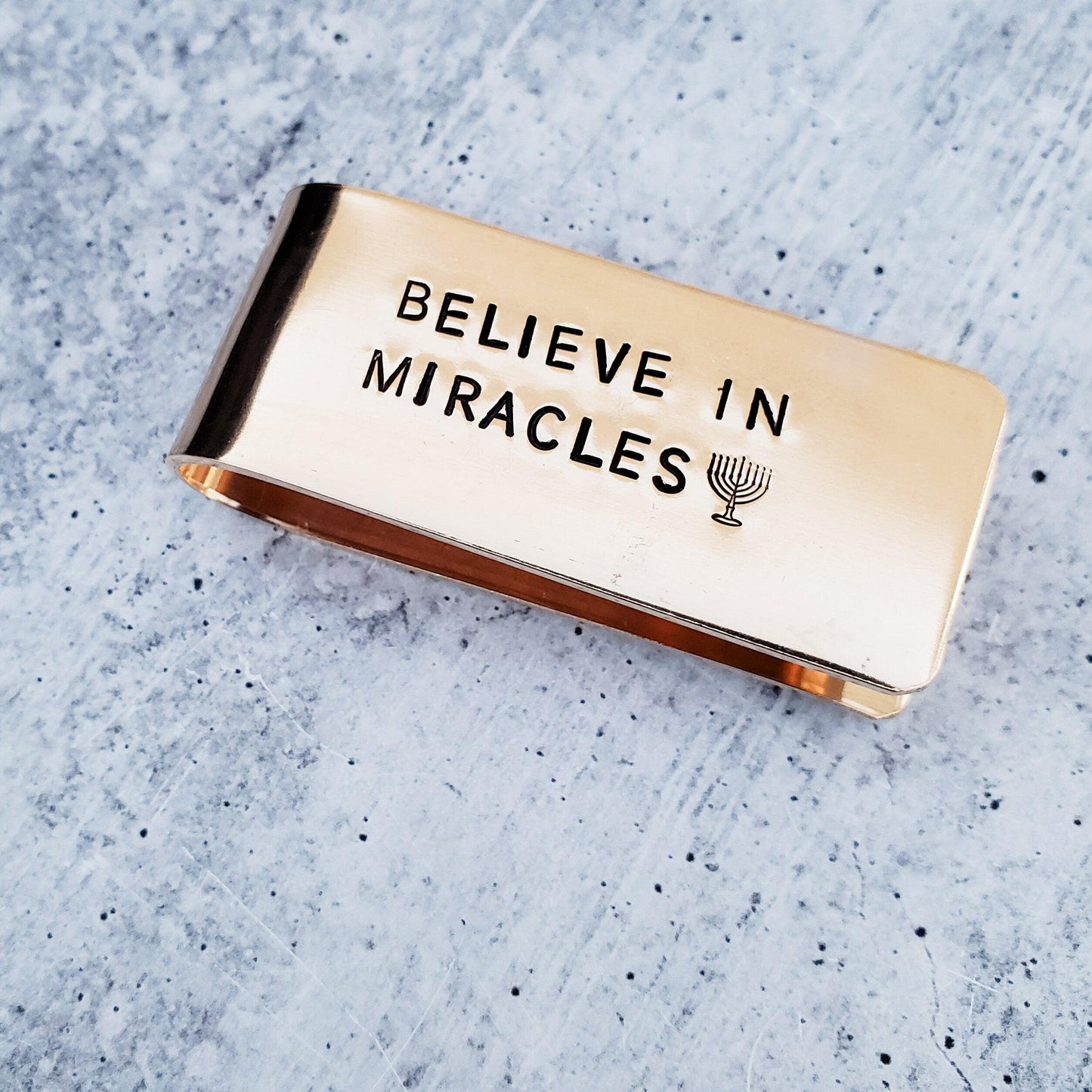 Believe in Miracles Chanukah Money Clip