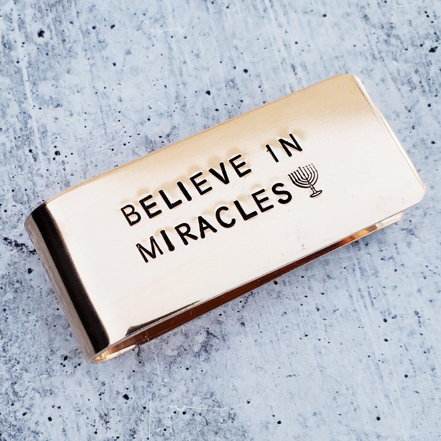 Believe in Miracles Chanukah Money Clip