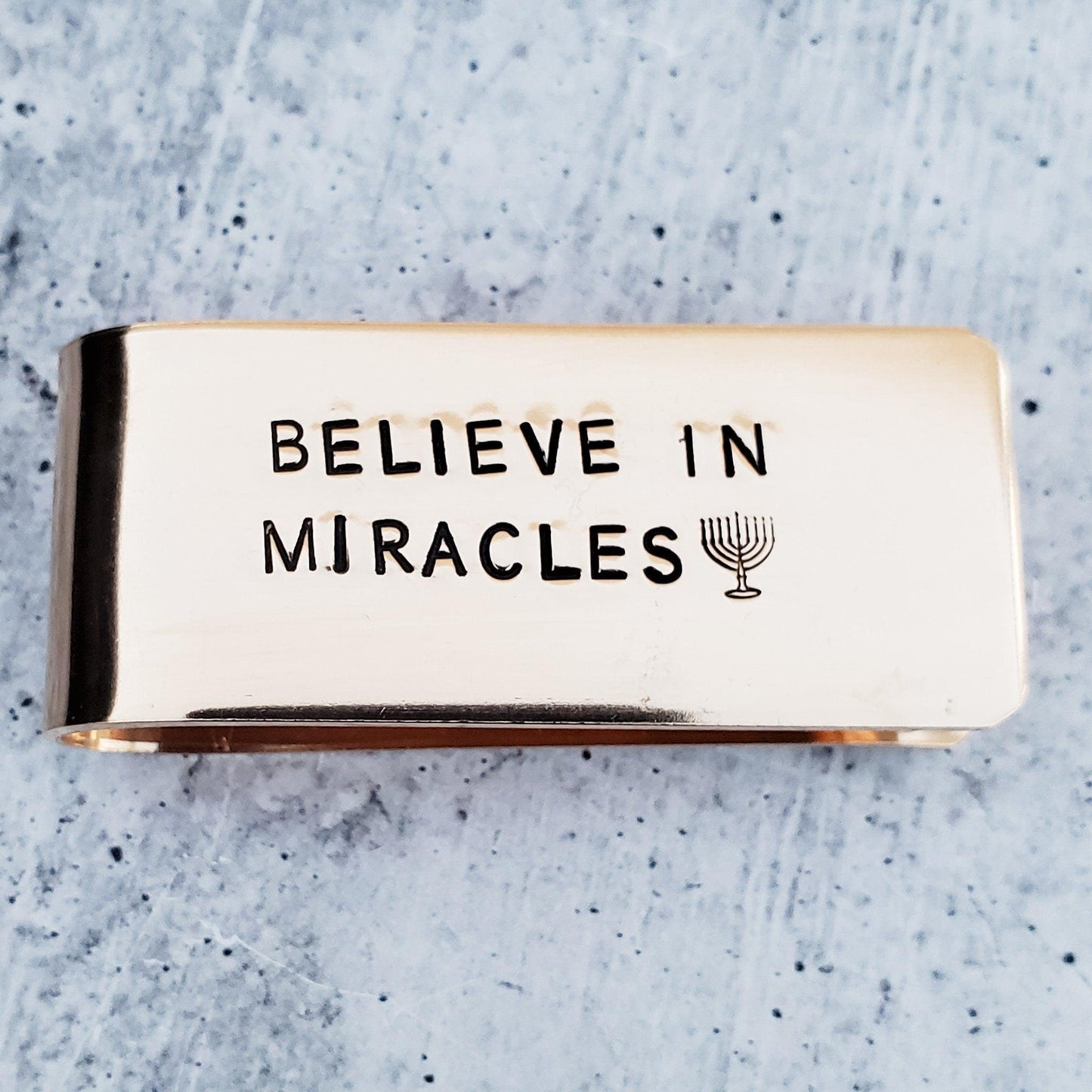 Believe in Miracles Chanukah Money Clip