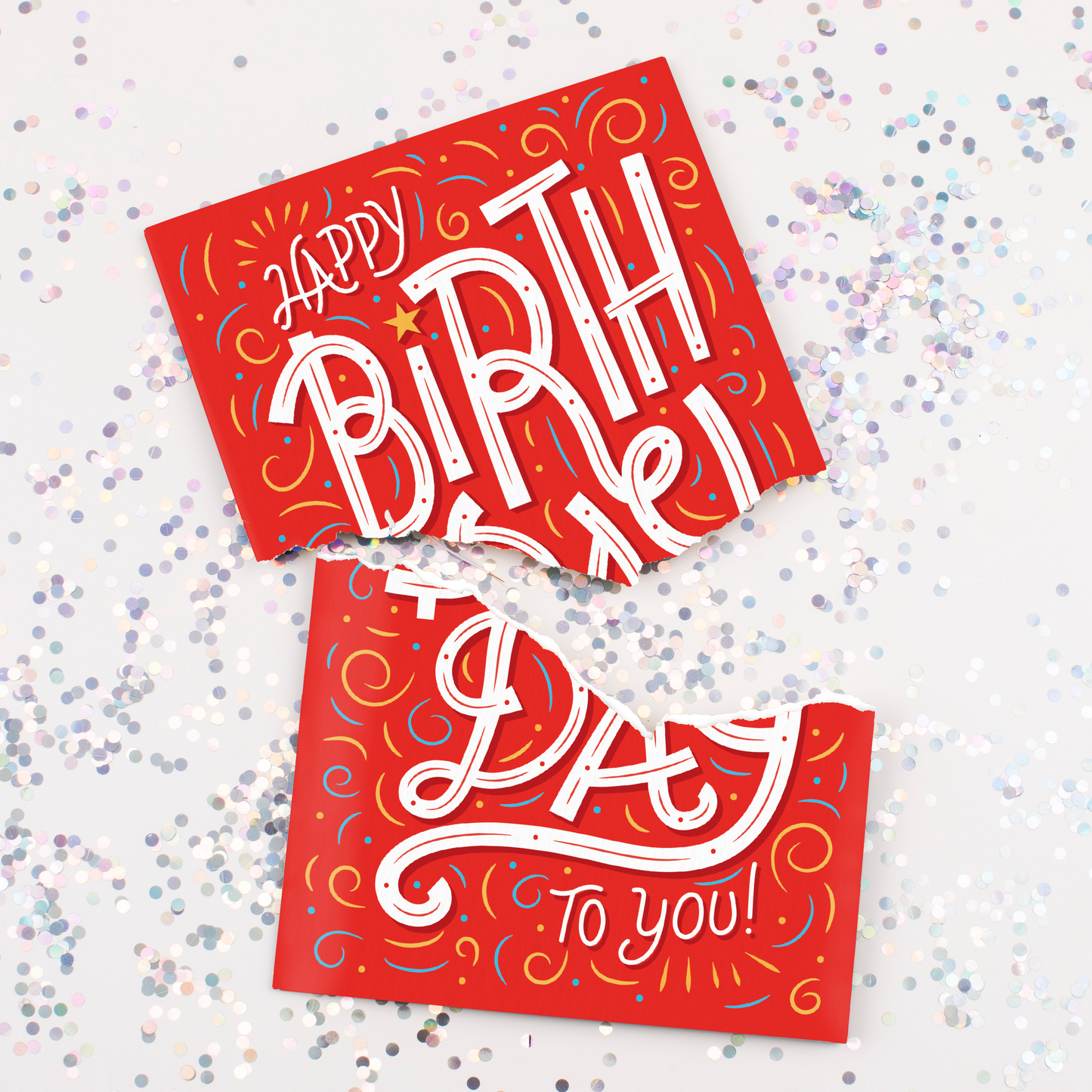 Endless Birthday Card with Glitter