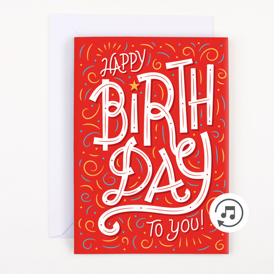 Endless Birthday Card with Glitter
