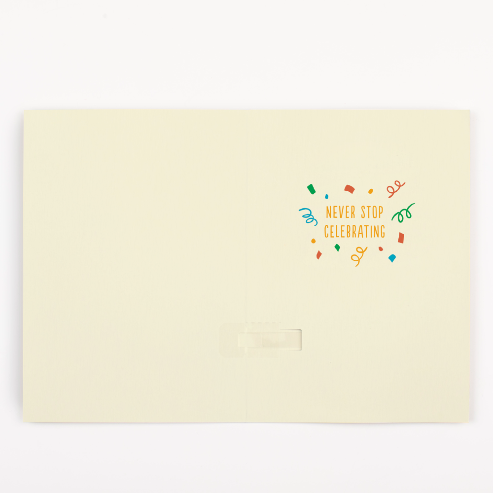 Endless "Never Gonna Give You Up" Birthday Card with Glitter