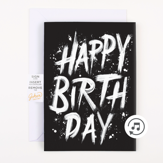 Endless Screamer Birthday Card with Glitter