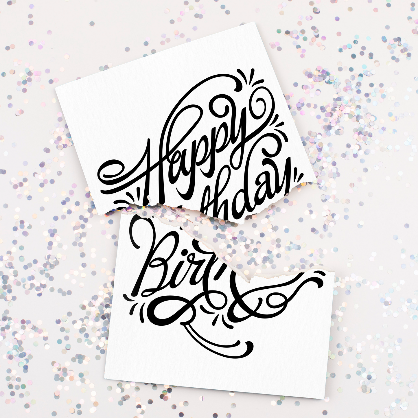 Endless Birthday Card with Glitter