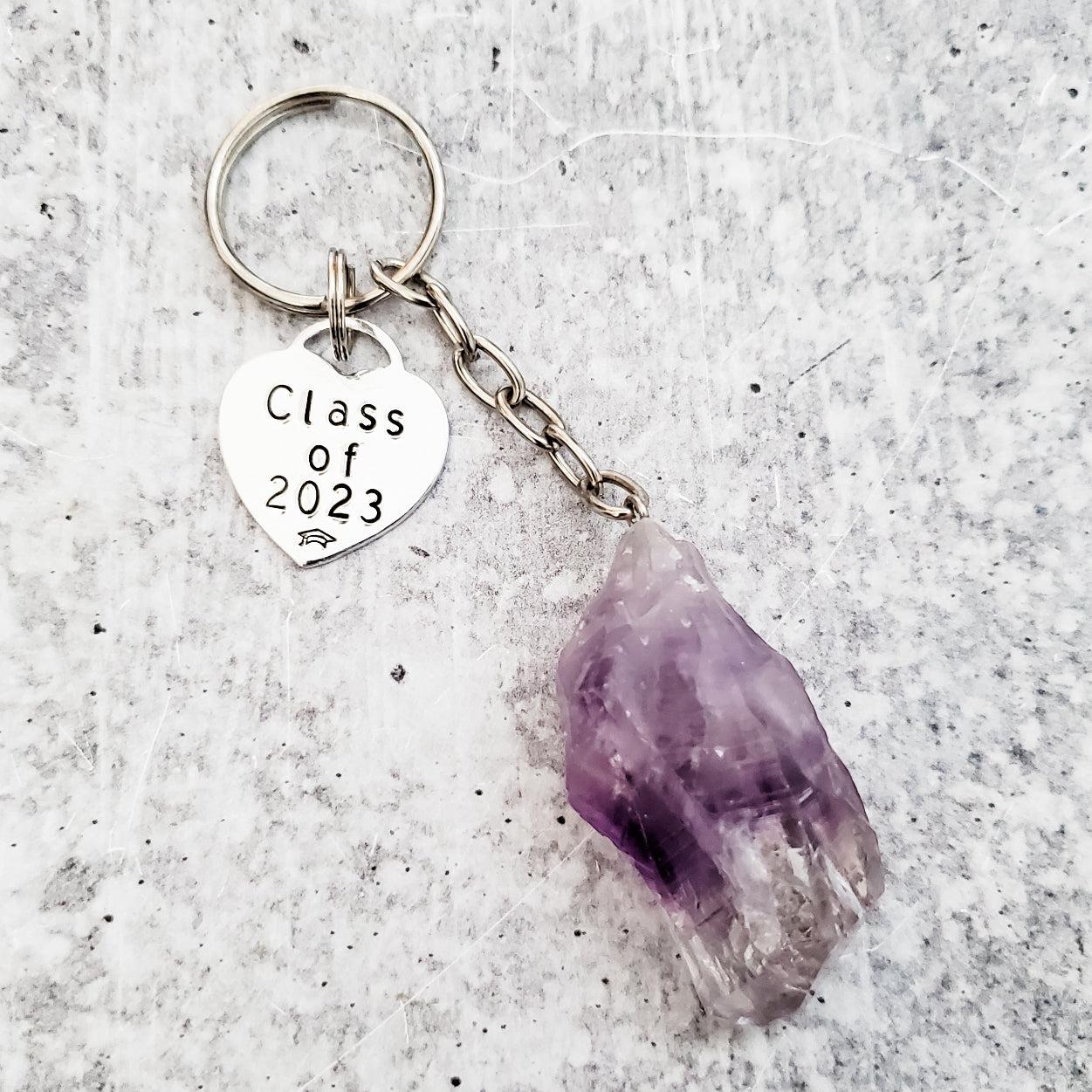 Class of 2025 Personalized Crystal Keychain