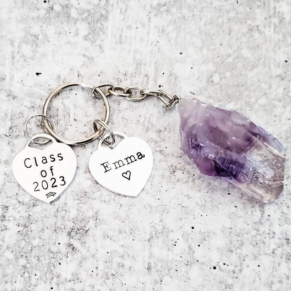 Class of 2025 Personalized Crystal Keychain