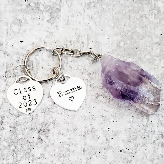 Class of 2025 Personalized Crystal Keychain