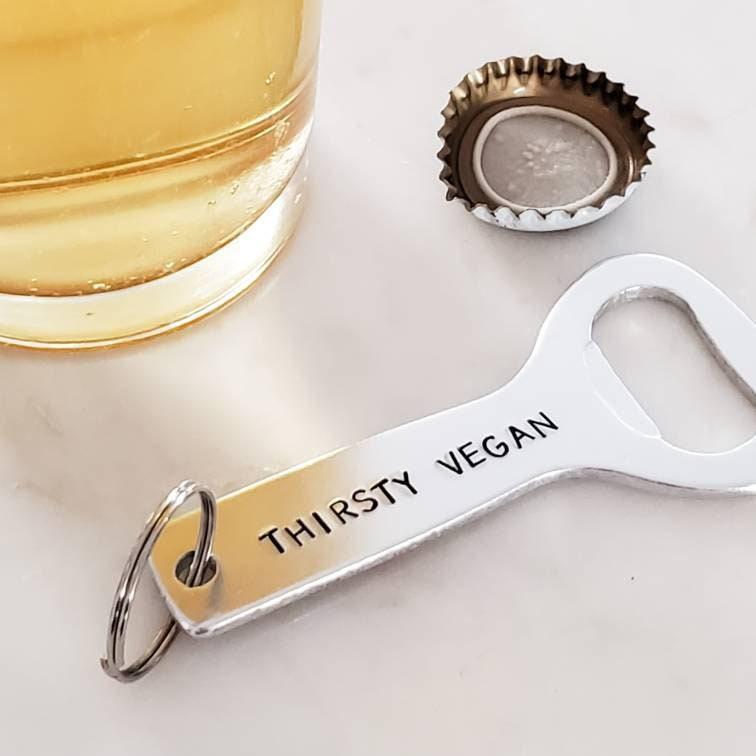 Coordinates Personalized Beer Bottle Opener Keychain