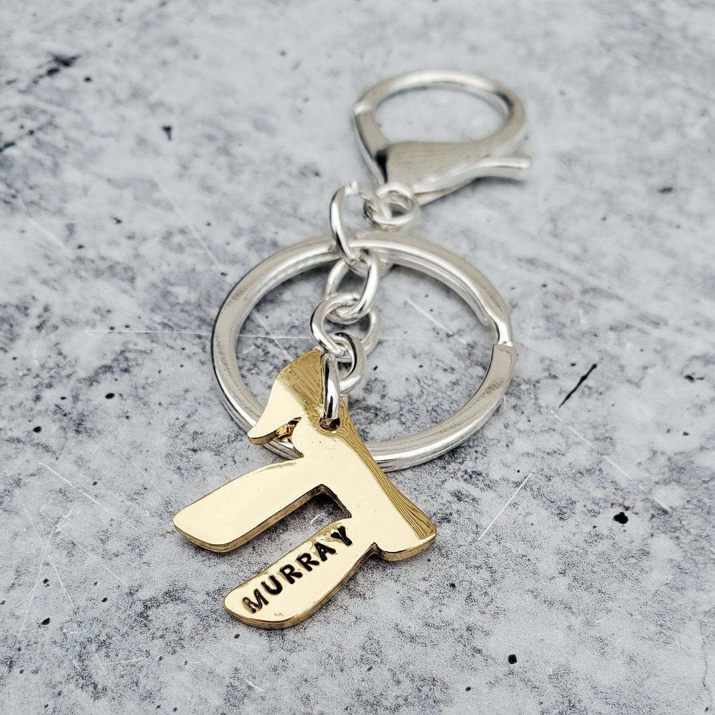 Custom Gold Chai Name Keychain