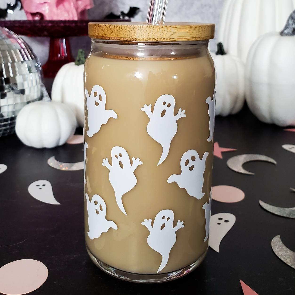 Halloween Vinyl Iced Coffee Cup