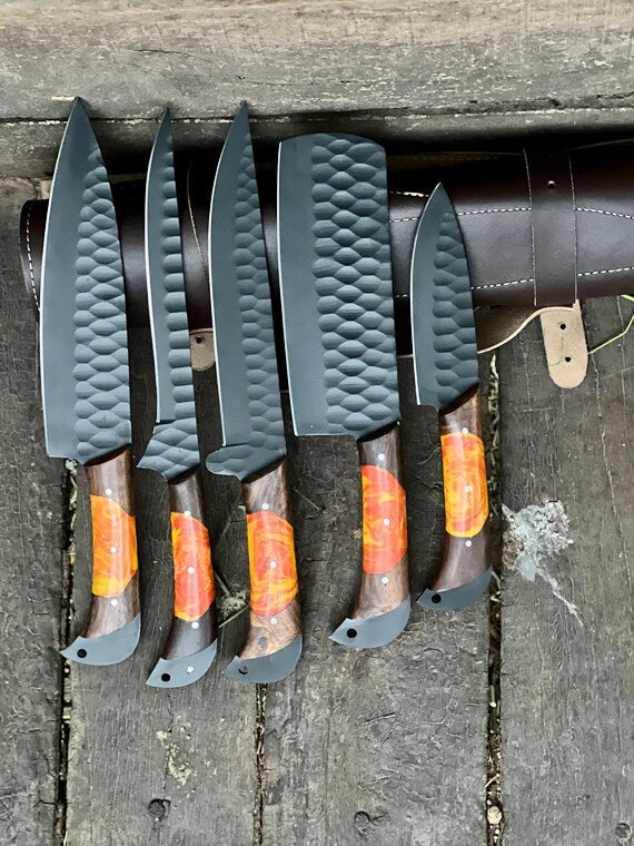 Here’s a fresh, seasonally tuned rewrite with trending keywords, perfect for SEO and gifting themes:  Product Title: Damascus Steel Handmade Chef Knife Set with Sharpener – Perfect Gift for Wife, Husband, or Valentine’s Day