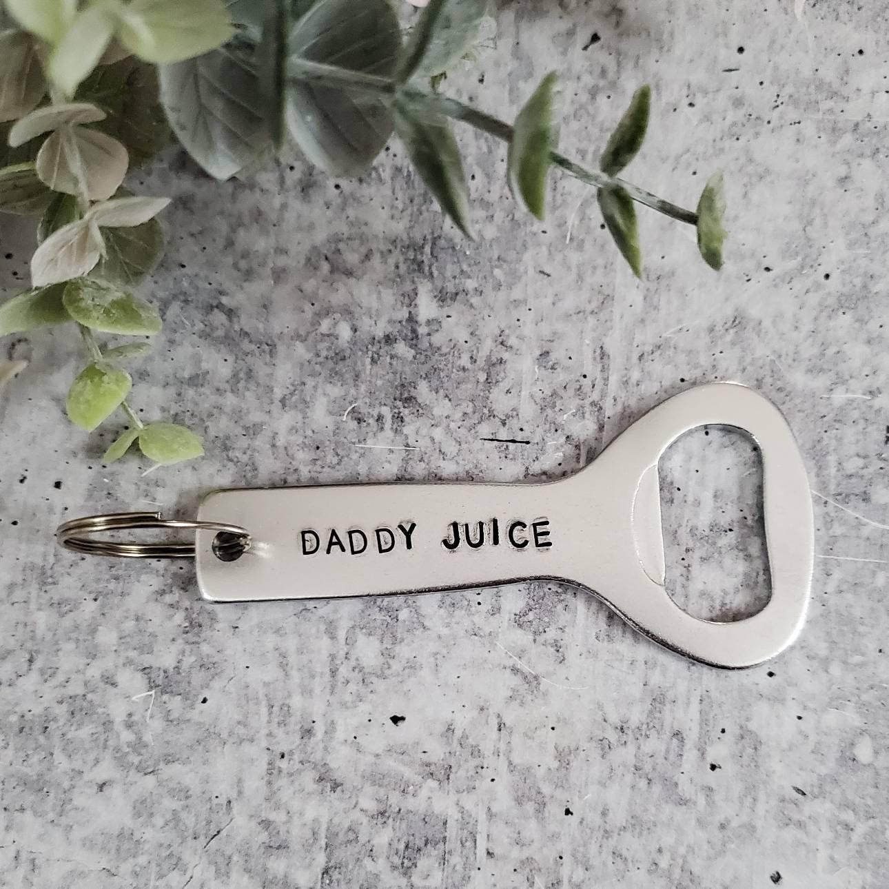 DADDY JUICE Beer Bottle Opener Keychain