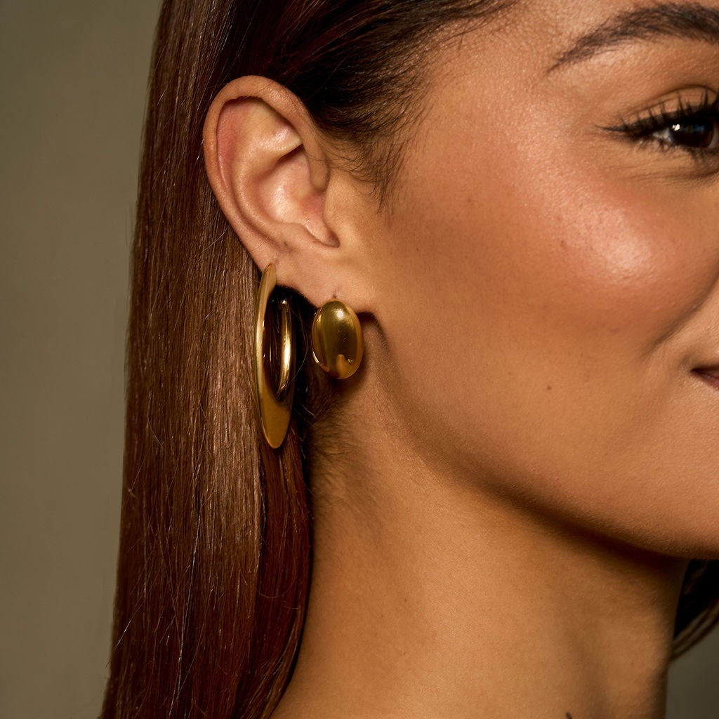 Luxe Oval Stud Earrings