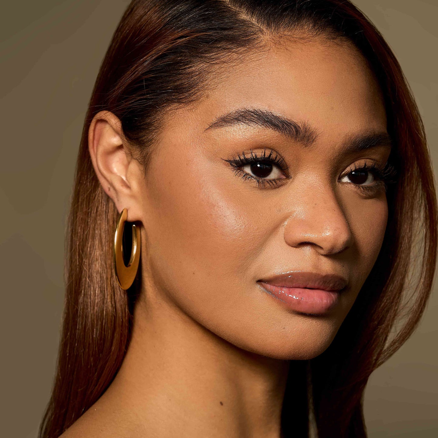 Wide Polish Hoop Earrings