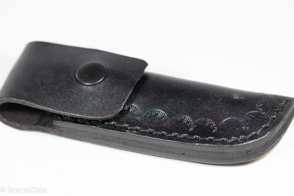 (White/Black) 9" Damascus Pocket Knife
