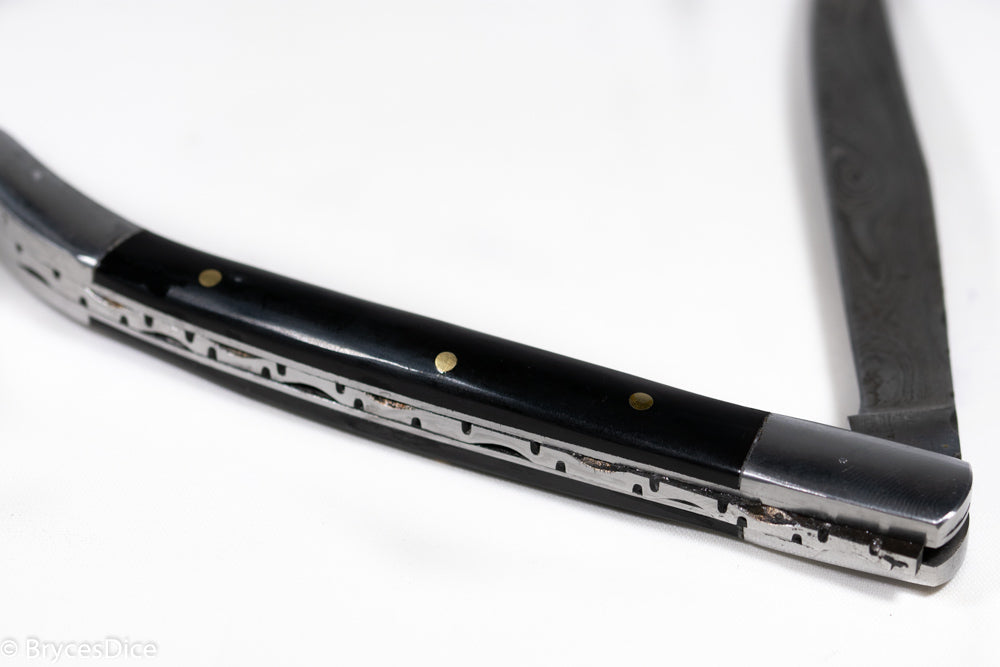 (Black) 9" Damascus Pocket Knife