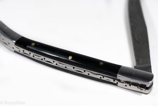 (Black) 9" Damascus Pocket Knife