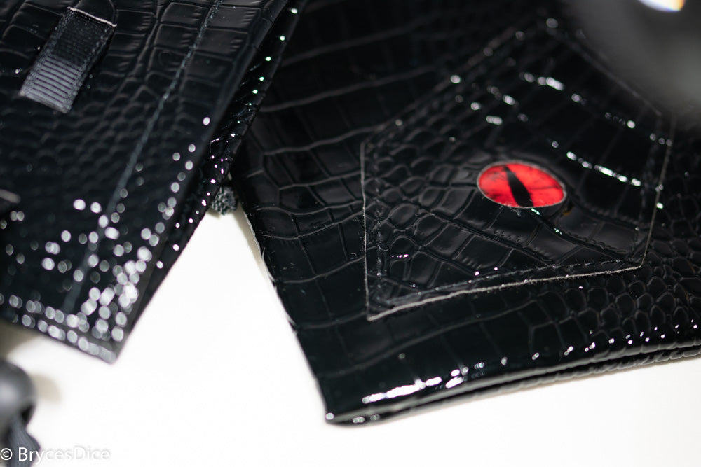 Dragon Scale Dice Bag 6x4 Inch w/Dragon Eye (red color eye)