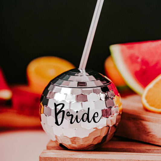 Disco Ball Bridal Party Personalized Tumbler