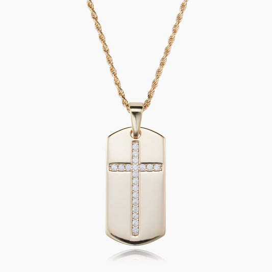 The Dog Tag With Iced Cross