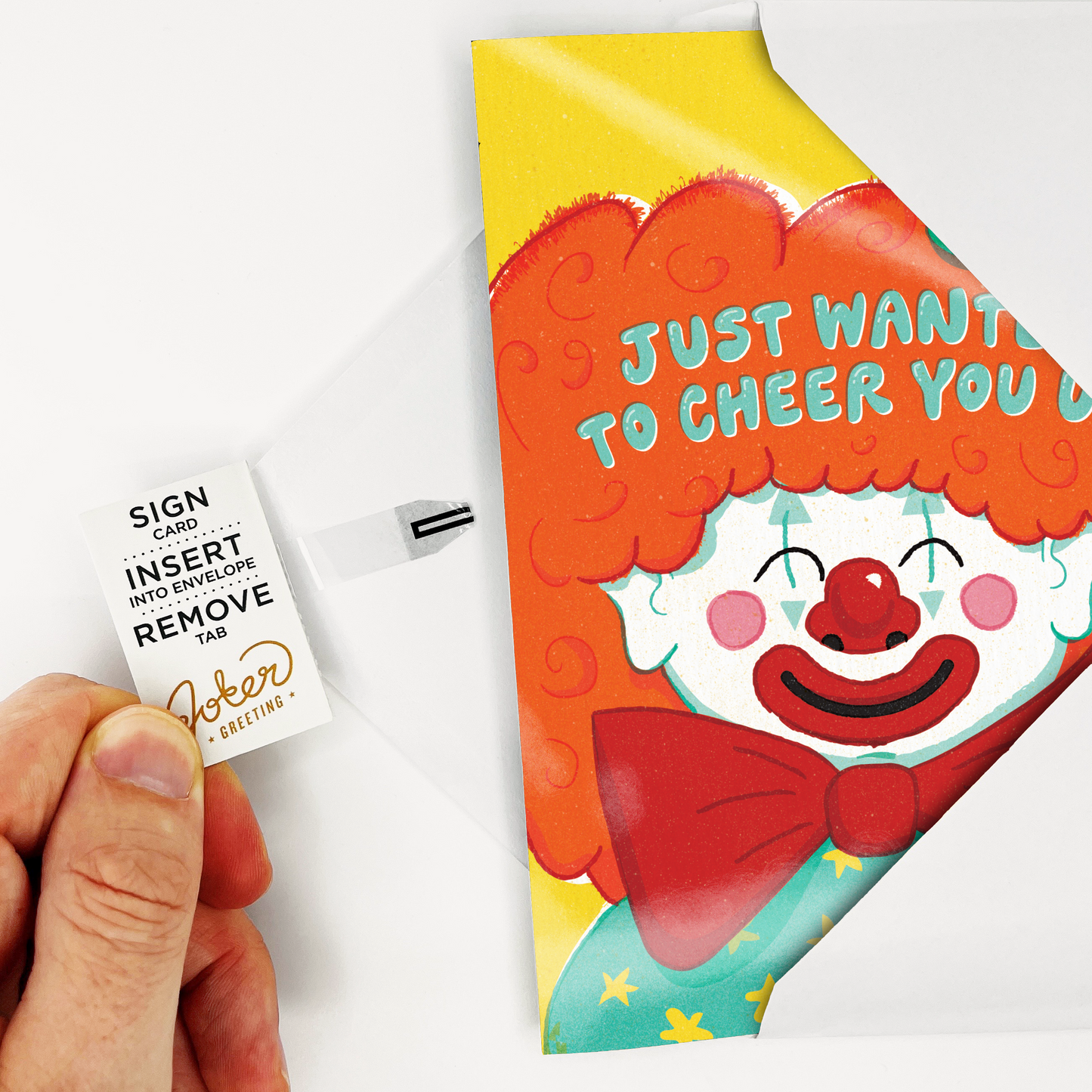 Endless Encouragement Clown Card with Glitter