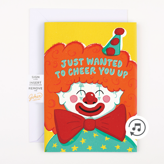 Endless Encouragement Clown Card with Glitter