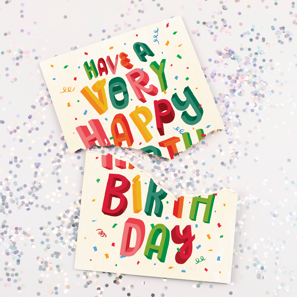 Endless Birthday Farts Card with Glitter