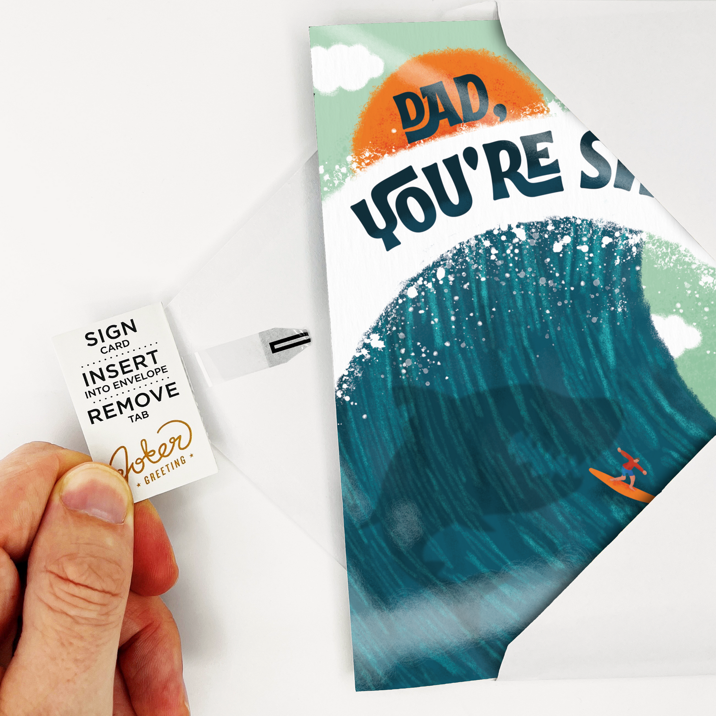 Endless Baby Shark Father's Day Card with Glitter