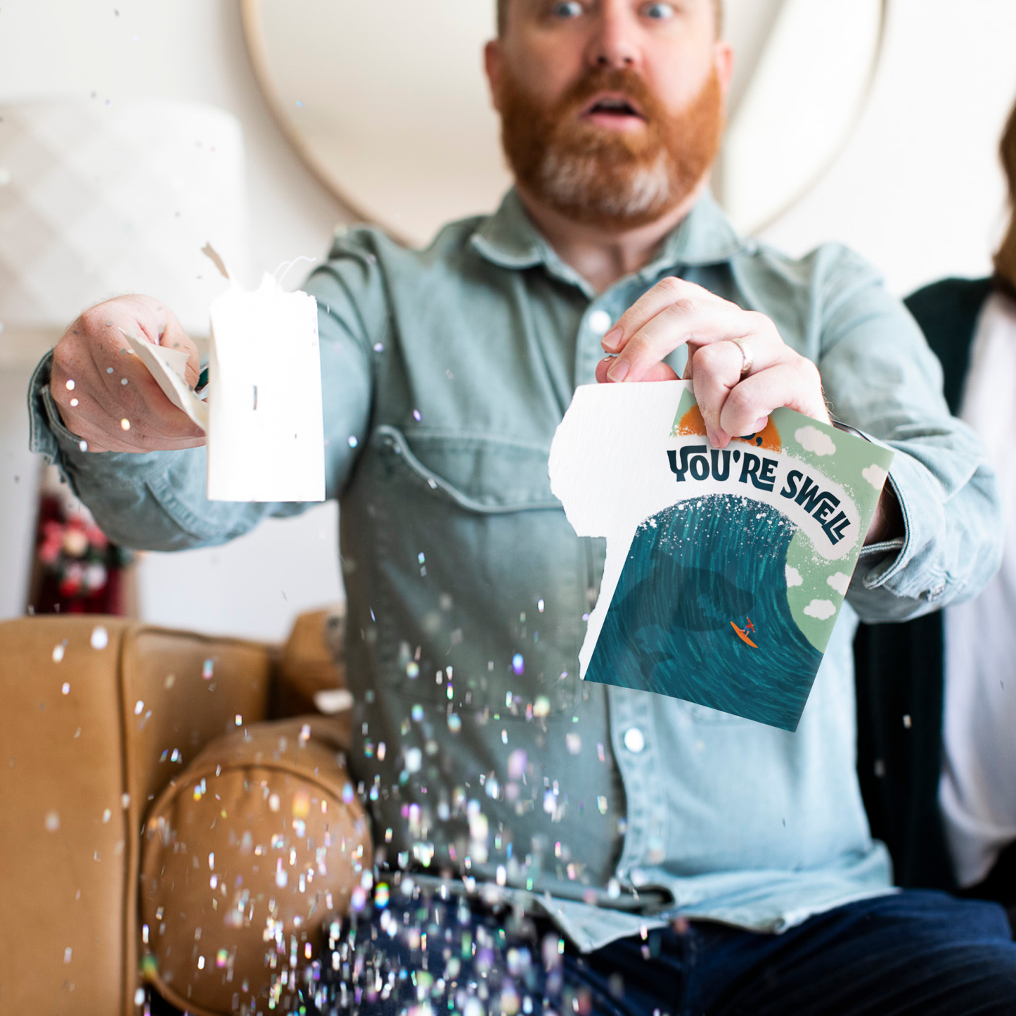 Endless Baby Shark Father's Day Card with Glitter