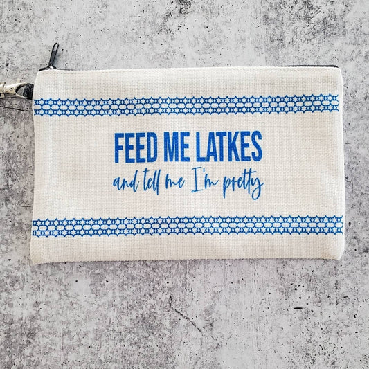 Feed Me Latkes and Tell Me I'm Pretty Wallet Wristlet