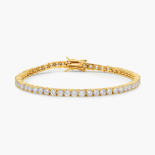 3mm Round Cut Tennis Bracelet