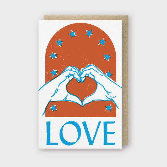 Love Hands Heart Greeting Card