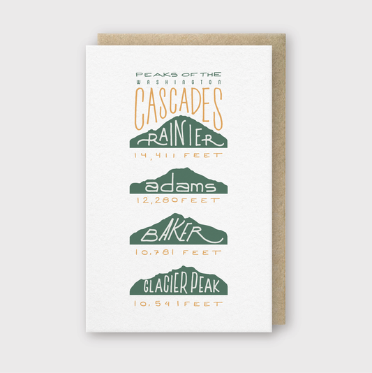 Peaks of the Cascade Greeting Card